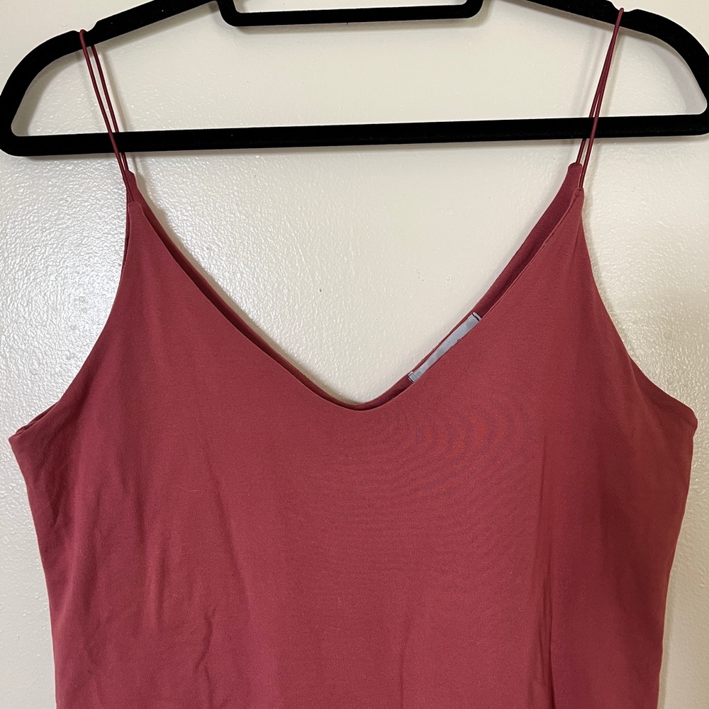Gaze Terracotta Stretch V-Neck Bodysuit Size L